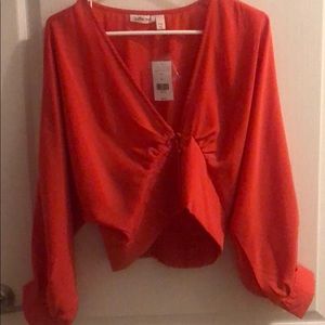 Coral colored women's shirt